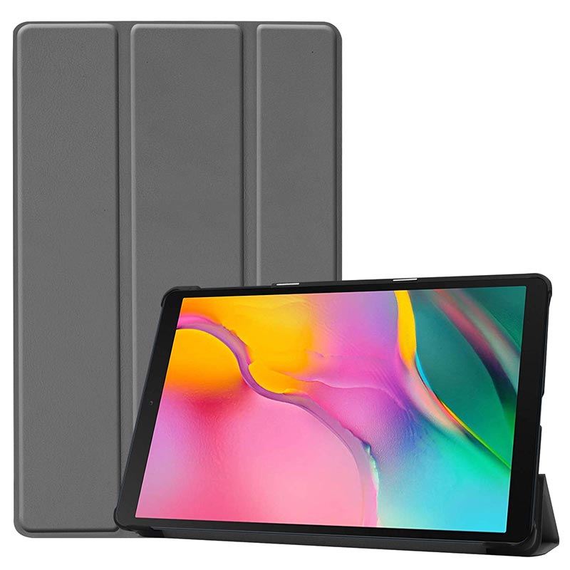 For Samsung Galaxy Tab A 10.1 inch Case Ultra Slim Leather Magnetic Stand Cover For Samsung Tab SM-T510 SM-T515 Funda Capa: Gray