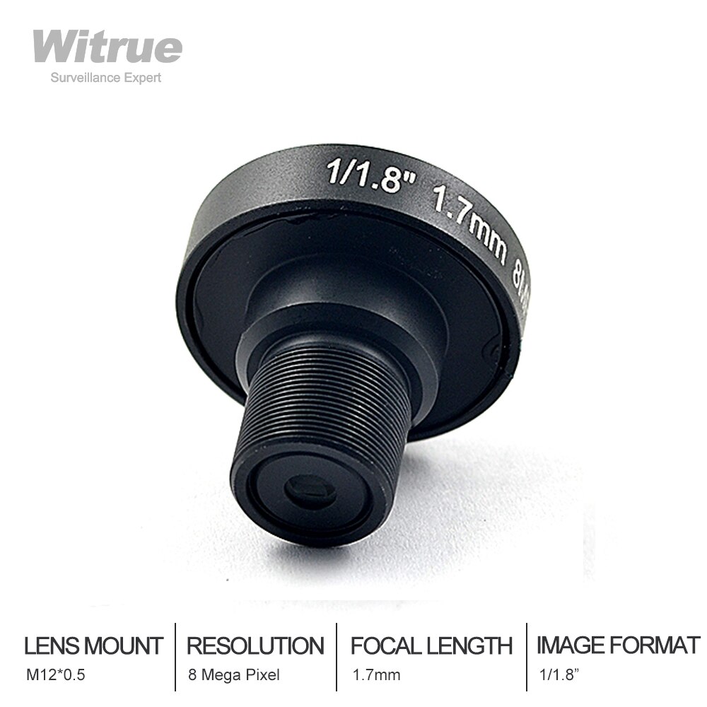 4K CCTV Lens 8Megapixel Fisheye 1/1.8 Inch 185 Degree M12 Mount 1.7mm For IMX178 Sensor 1920P Camera