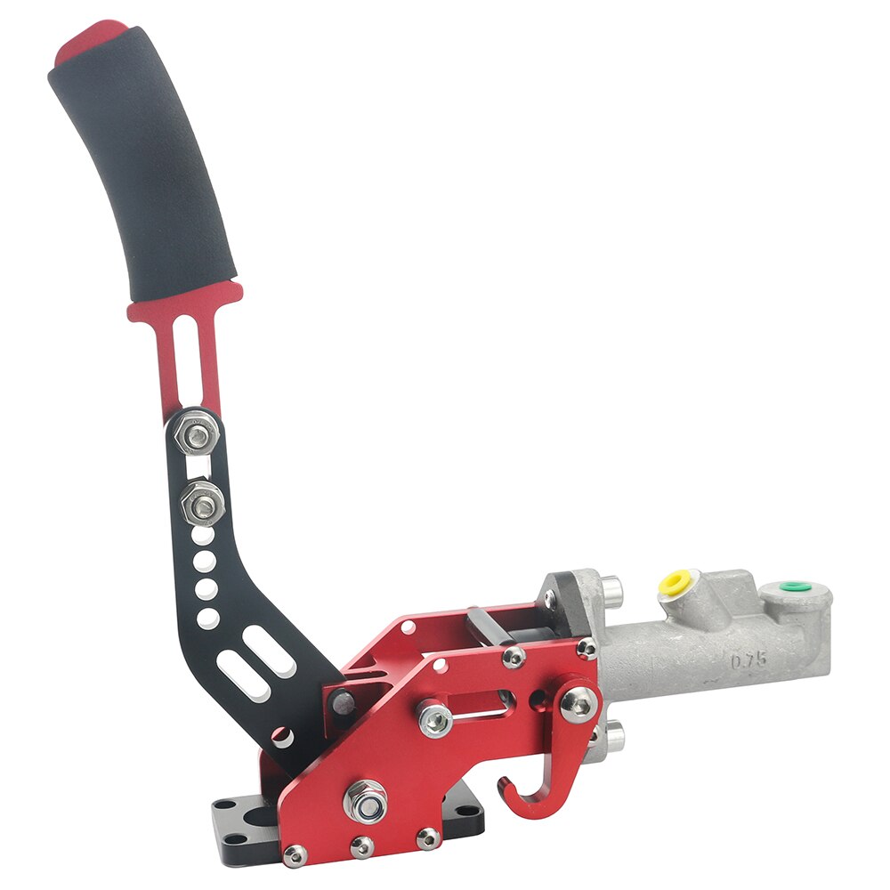Universal E-brake Drift Race Hand Brake Black Long Vertical Hydraulic Handbrake HydroApplicable to Toyota Honda, etc: Red