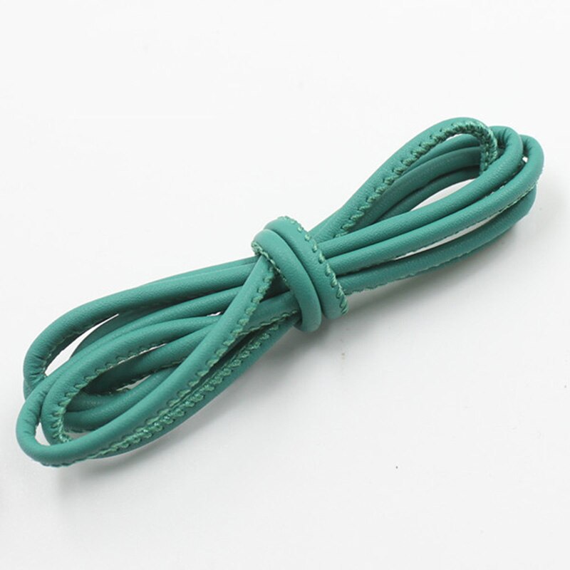 Meetee 5Meter 3 Mm Hoge Handmatig Geweven Ronde Lederen Touw Schapenvacht Cord Diy Armband Lederen Touw Accessoires CD021: green