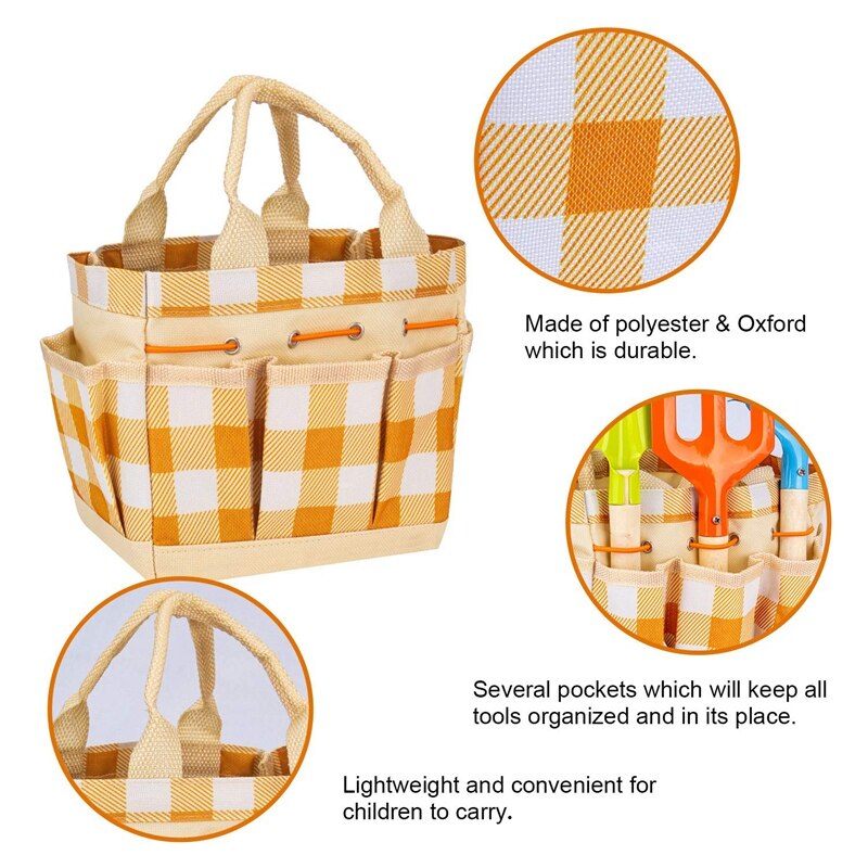 Kinderen Tuingereedschap Set 5 Pcs Kids Tuin Gereedschap Speelgoed Waaronder Gieter Schop Hark Troffel Handschoen Tuin Teen Zak