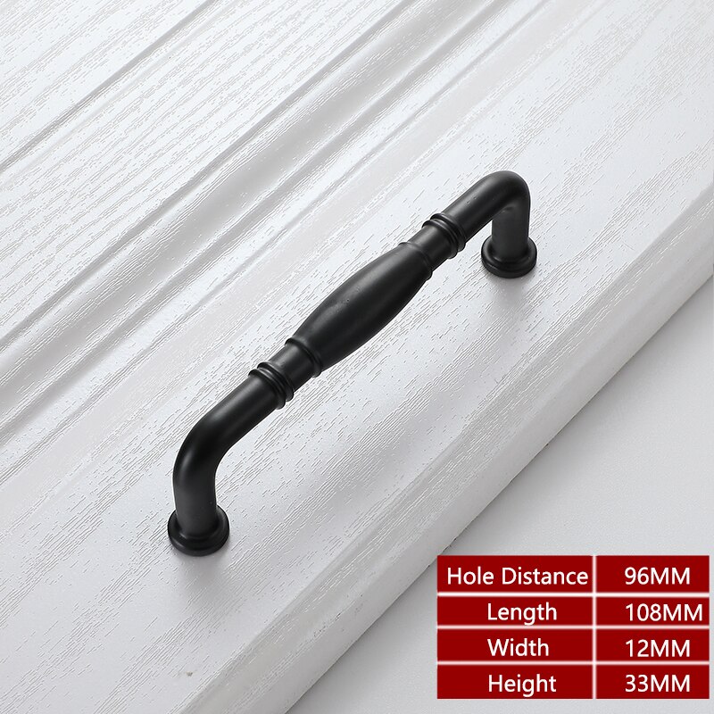 Yutoko modern svart skåp handtag fyrkantig möbel hårdvara rostfritt stål köksdörr knoppar skåp garderob låda drar: 642-96mm