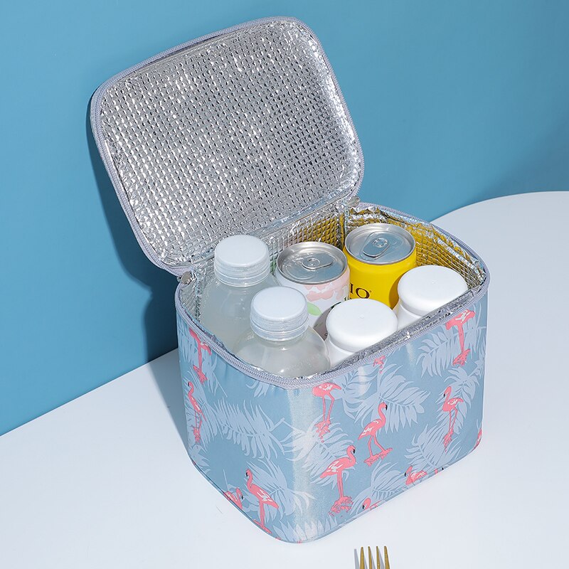 Brivilas quadrat mittagessen tasche für frauen griff isolierung tragbare thermische kühltasche picknick reise lagerung wasserdichte lebensmittel tasche Kasten