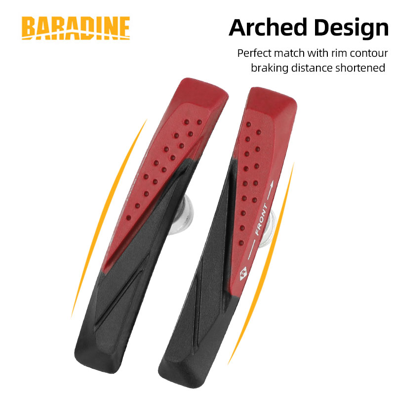 Baradine 959V 73mm MTB V-Brake Pads Mechanical Linear Pull Brakes Dual Compound Bicycle Brake Blocks All-Weather use