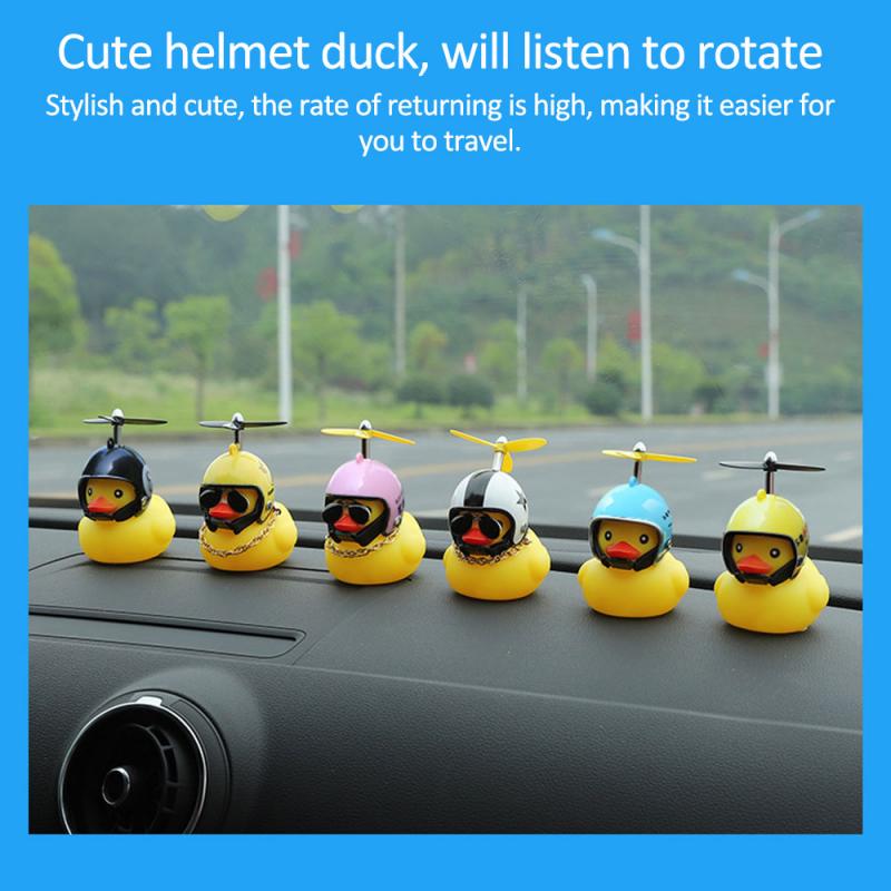 Coche pato con casco de viento roto, pequeño pato amarillo, Motor de bicicleta de carretera, accesorios de ciclismo sin luces