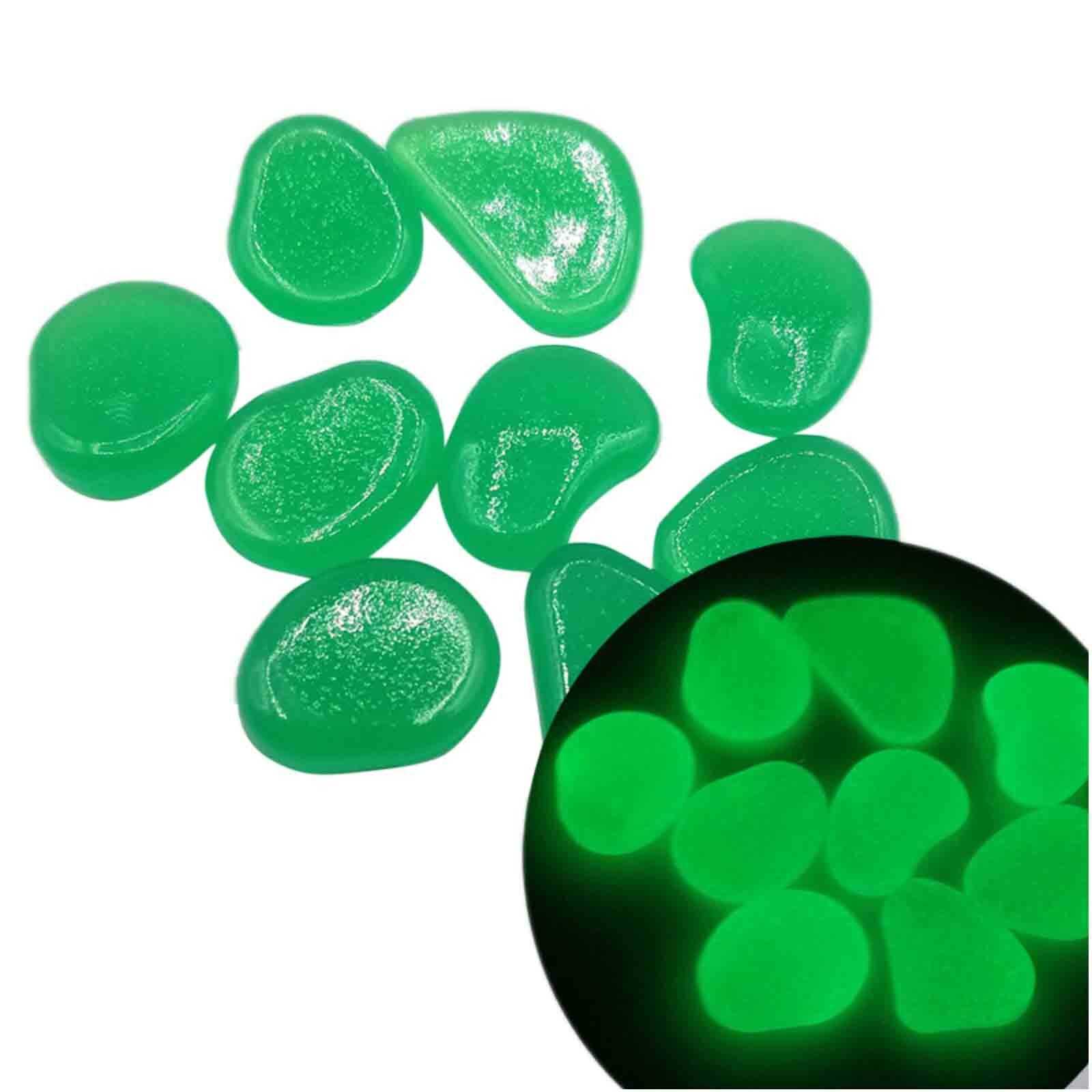 Glow in The Dark Pebbles Luminous Stones Rocks For Garden Glowing Aquariums Fish Tank Walkways Path Patio Lawn Decor 100PCS: I