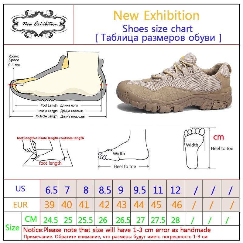 Tentoonstelling Outdoor Casual Sneakers Mesh Lage Laars Mannen Schoenen Antislip Slijtvaste Mode Desert Laarzen Heren size Schoen 39-46