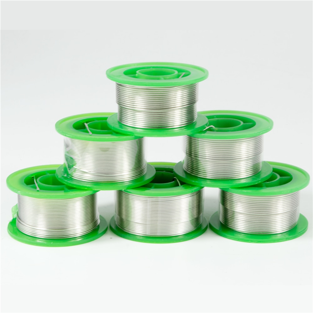 Rollo de alambre de soldadura, sin plomo, 100g, 500g, 0,8mm, 1,0mm, ROHS, flujo de alambre de desoldar, material de estaño y cobre 2.2%