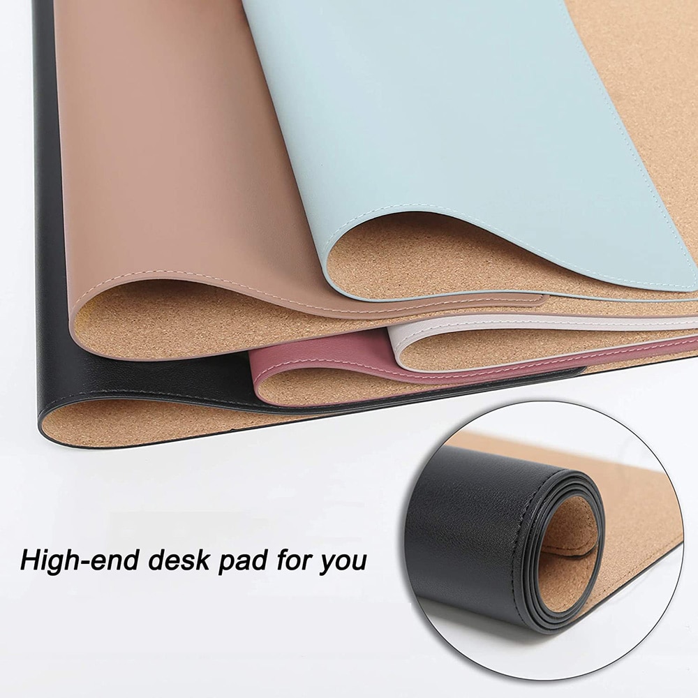 Extra Large Gaming Mouse Pad Double-Sided PU Leather Desk Mat Keyboard Pad Waterproof Dustproof Computer Mousepad for Game Offic