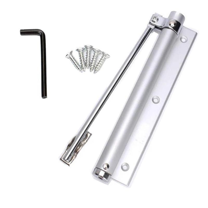 Adjustable Automatic Door Self-Closing Hinge Simple Buffer Household Page For Home Furniture Closer Rated Door Fire Rebound V8T2: Default Title