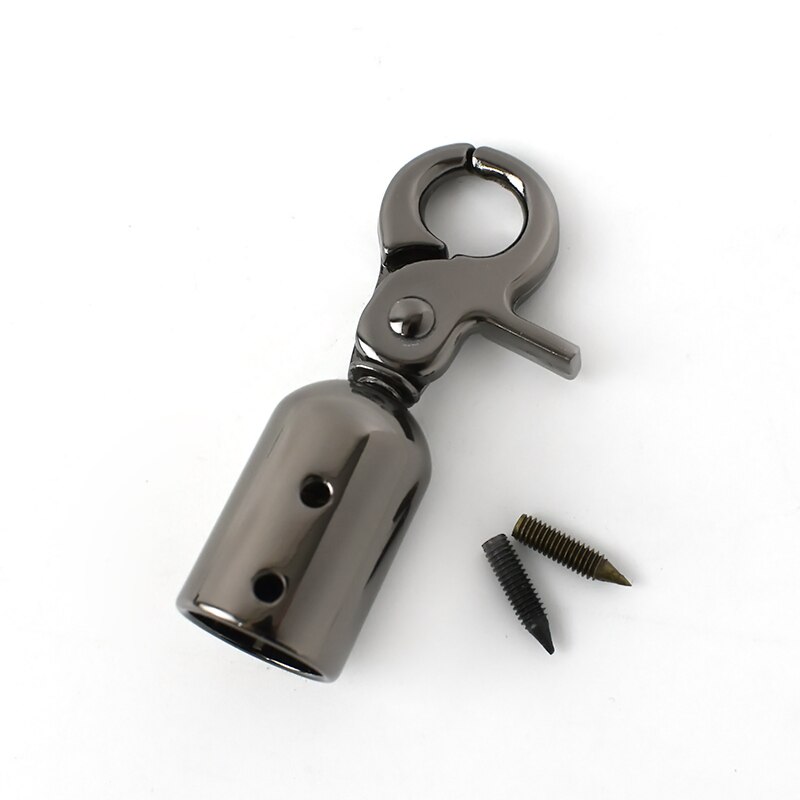 4Pcs Meetee Metalen Kwastje Cap Clip Sluiting Zak Gespen Bag Strap Cord Stopper Riem Haak Handtas Hanger Diy Hardware accessoires: F1-24-GunBlack