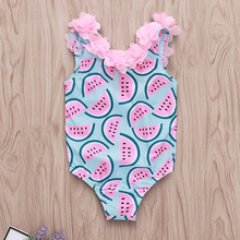 Swimwear Toddler Infant Baby Girls Watermelon Swimsuit Swimwear Swimming Bikini One-Piece Bodysuit Swimwears for 0-4Years Girl