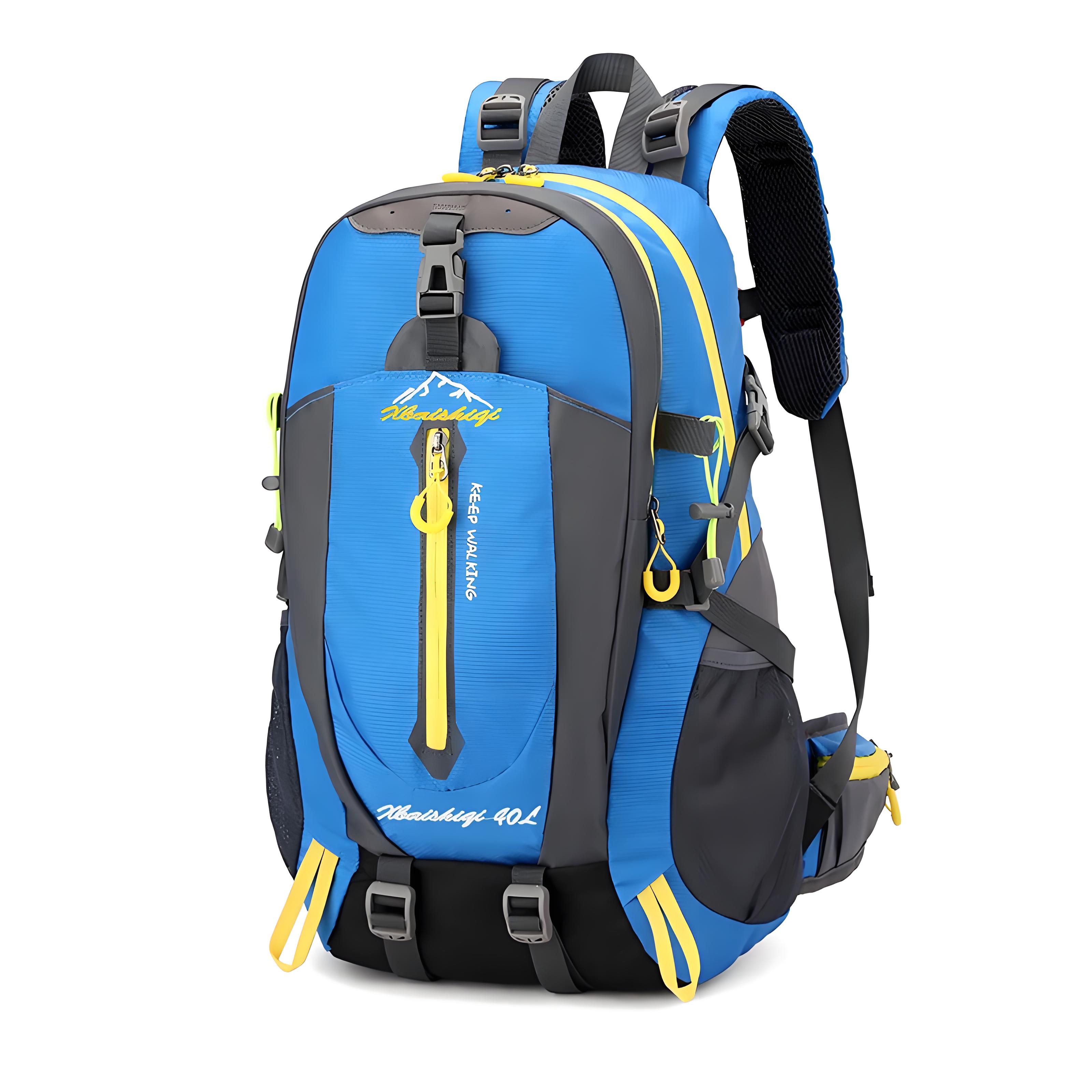 40L Lightweight Outdoor Backpack Waterproof Travel Mountaineering Bag Trekking Climbing Back Bags For Men Women Hiking Supplies: Blue