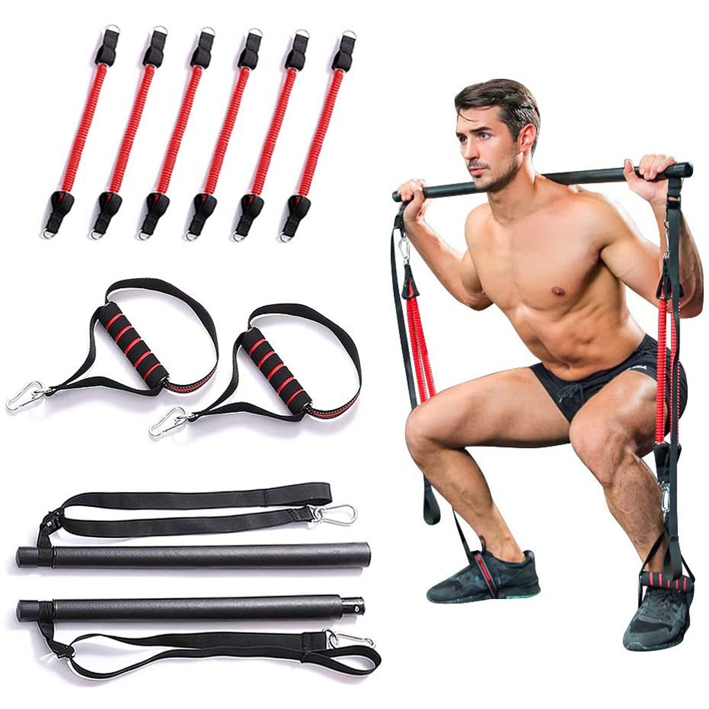 Widerstand Bands Tragbare Home Gym Pilates Bar System Volle Körper Workout Fitness Ausrüstung Ausbildung Kit Expander Widerstand Bands: C