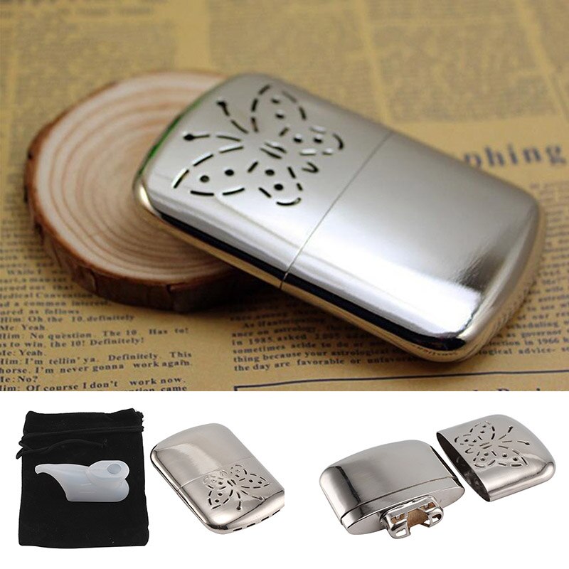 Metal Hand Warmer Petrol Reusable Pocket Portable for Ski Winter Camping Outdoor TT-best