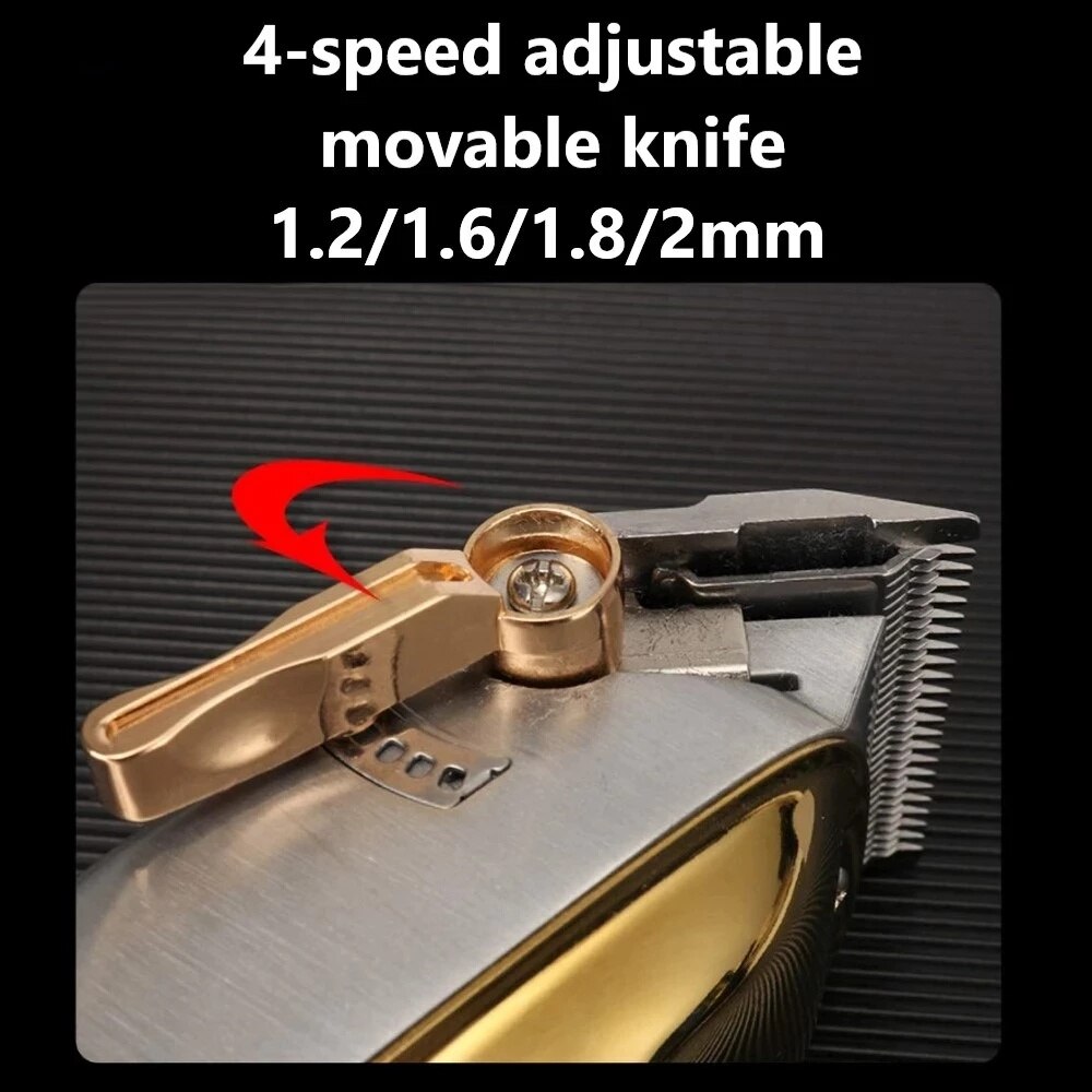 Original Full Metal Barber Shop Set Hair Clipper Men Electric Beard Hair Trimmer Rechargeable Haircut Machine