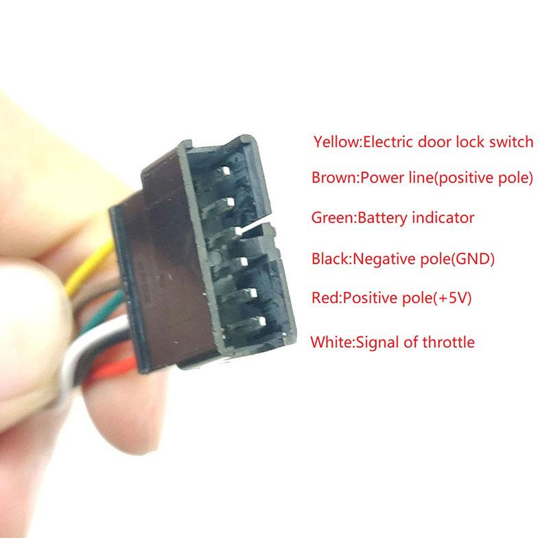 SOMEDAY Electric Bicycle Finger Throttle with Battery Power Indicator 15DX for 36V / 48V Ebike Wuxing Brand Thumb Throttle