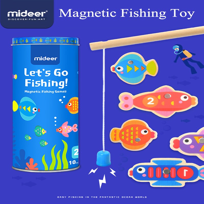 Mideer Kinderen Magnetische Vissen Speelgoed Set Baby Puzzel Vroege Onderwijs Ouder-kind Interactief Bordspel 2-3 jaar Oud