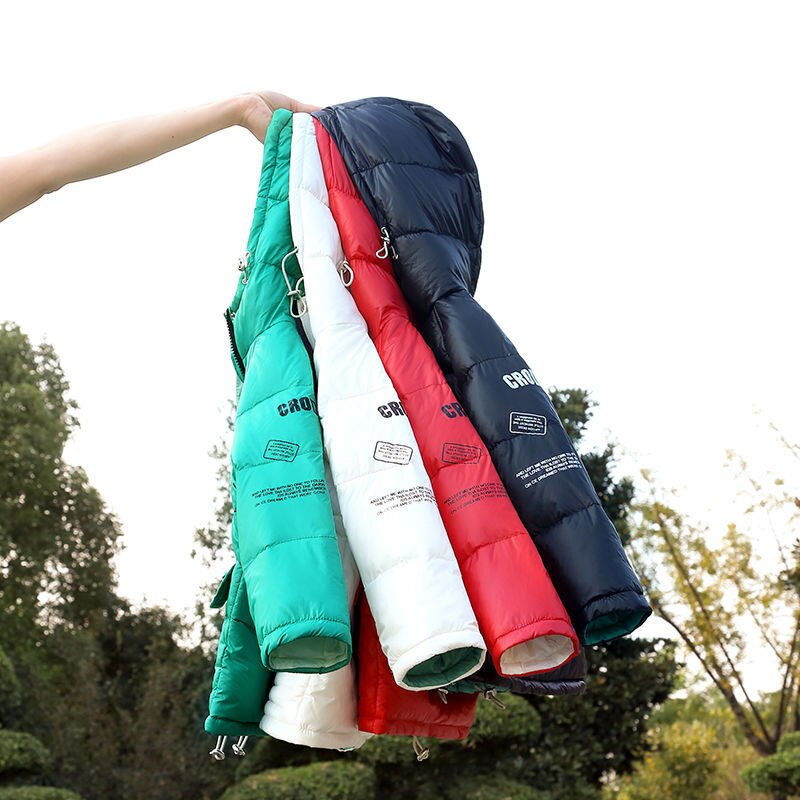 Children's Short Down Jacket Boys and Girls Hooded Thickened Bread Coat Kids Clothing Outwear 90% Down Feather Winter Parka