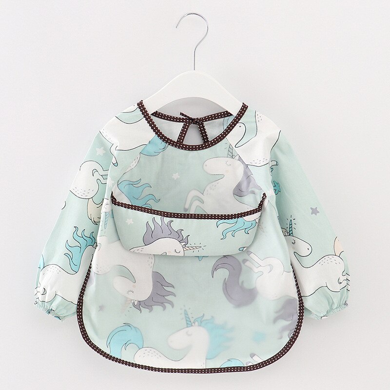 Infant Essen Kinder Zeichnung Lange Kurzarm Schürze Baby Bandana Lätzchen Nette Cartoon Lätzchen Wasserdichte Baby Selbst Fütterung Bib