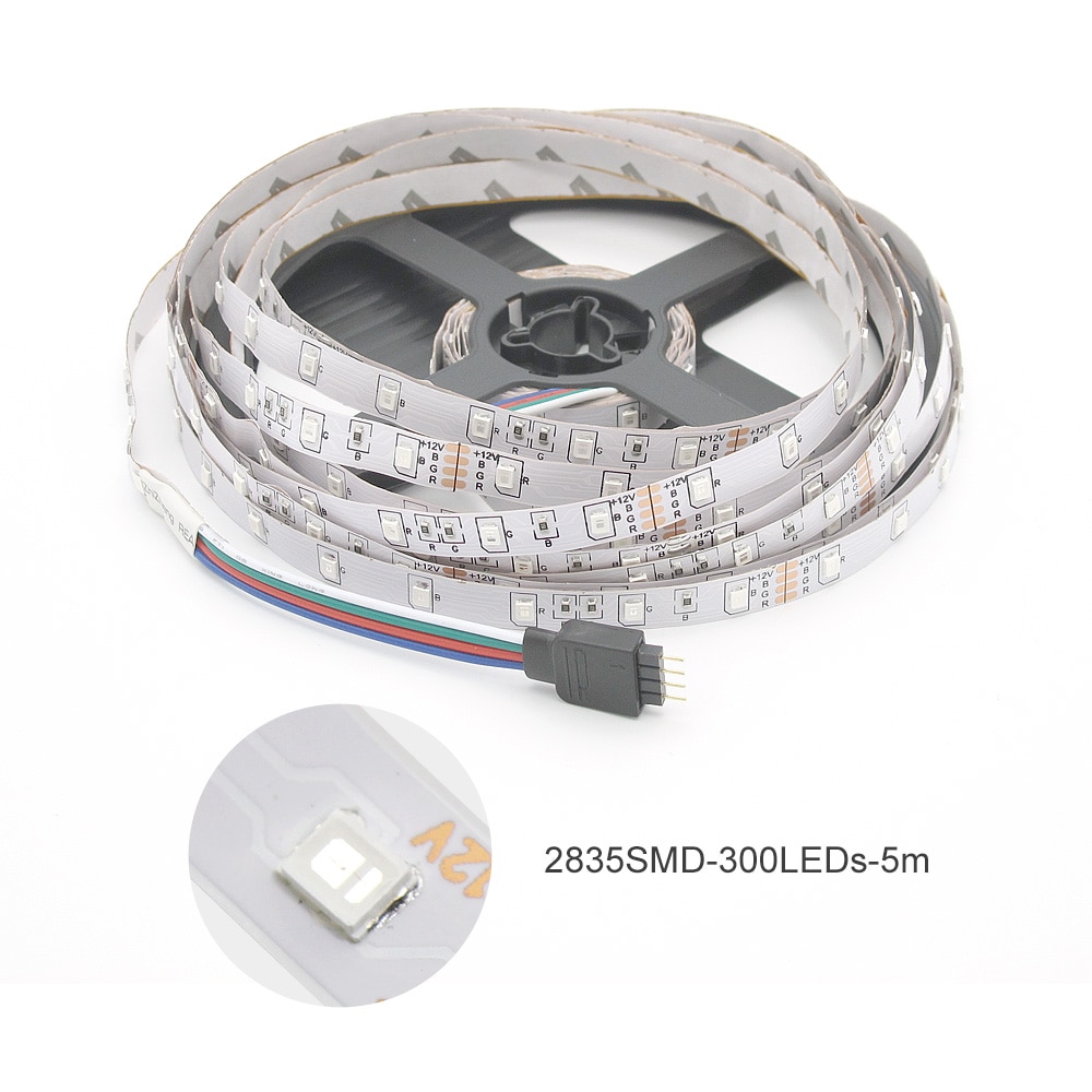 High Bright SMD LED Strip Waterproof 5M 300LED DC 12V LED Light Strips Flexible Tape RGB /Warm/White/Blue/Red/Green/Pink