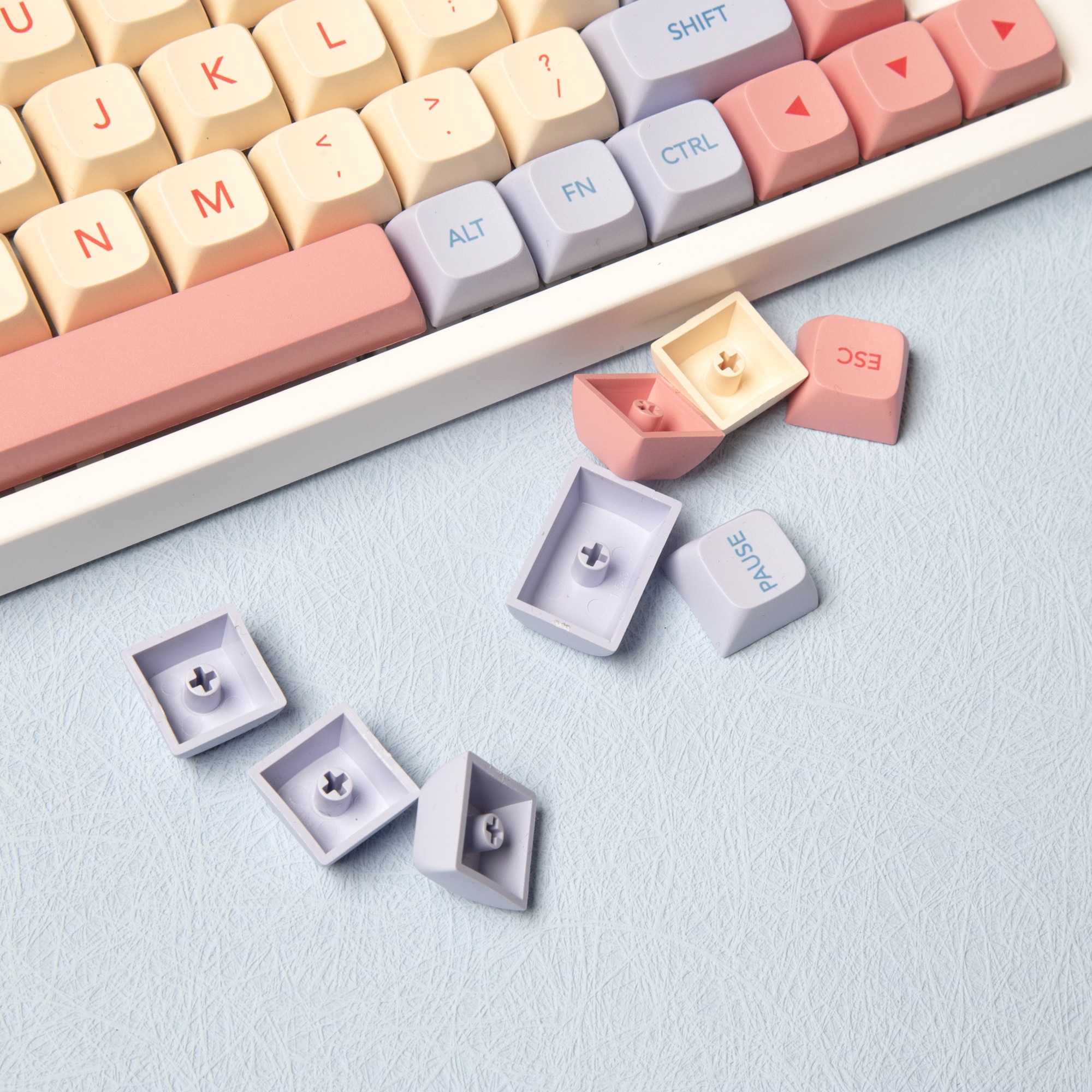 132 Keys XDA Keycaps PBT Dye Sublimation Keycaps Pink Marshmallow Theme For Mechanical Keyboard GMMK Pro TM680 89 XDA Keycap