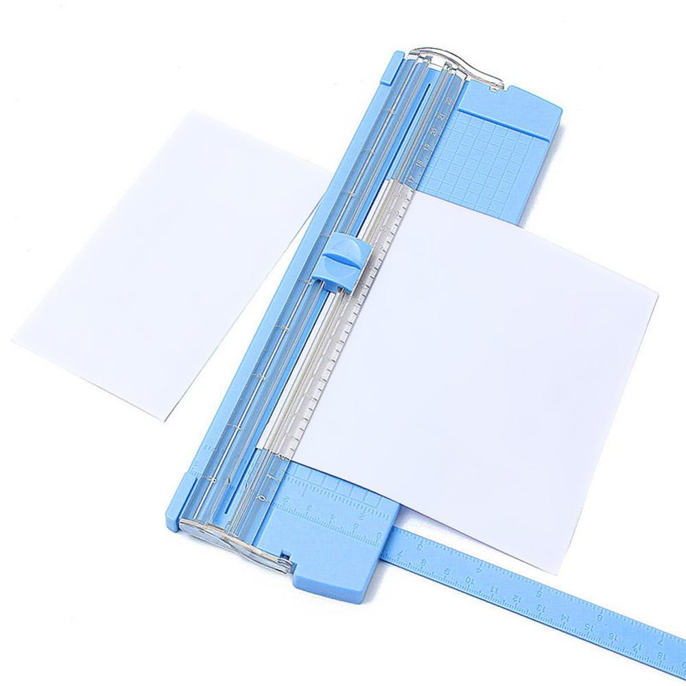 A4/a5 papir trimmer præcisionskort foto cutter scrapbog skæremåtte maskine guillotine m / pull-out lineal kontor papirvarer: Tilfældig farve