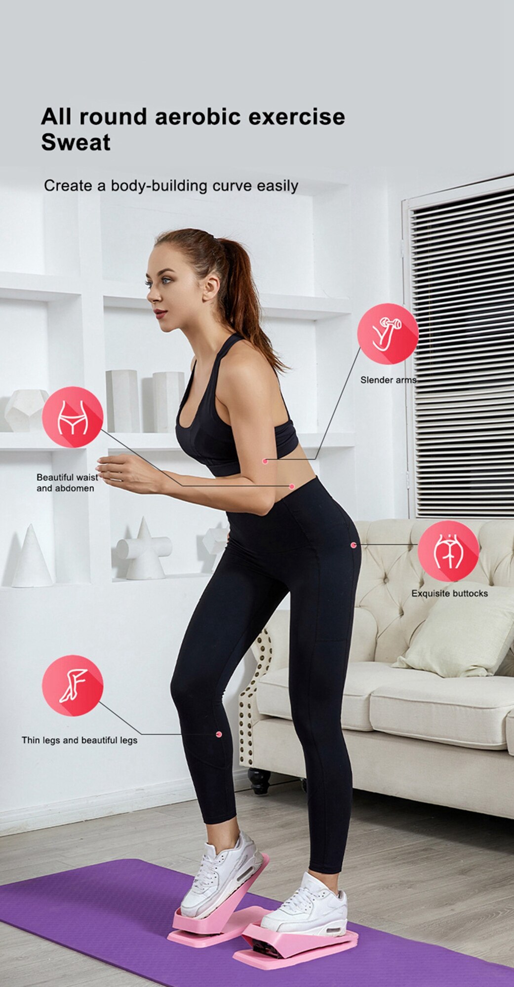 Stap Board Driehoekige Structuur Dragende Met Geluid-Absorberende Foam Pad Weerstand Lente Abs Nieuw Materiaal Stepper