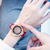 Women Watches Set Starry Sky Ladies Bracelet Watch Casual Leather Sports Quartz Wristwatch Clock Relogio Feminino: Red Not Box