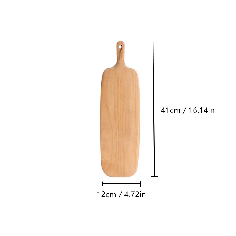 Kitchen Wooden Chopping Blocks Beech Walnut Cutting Board Pizza Bread Fruit Sushi Tray Hangable Non-slip Kitchen Tools: Beech C