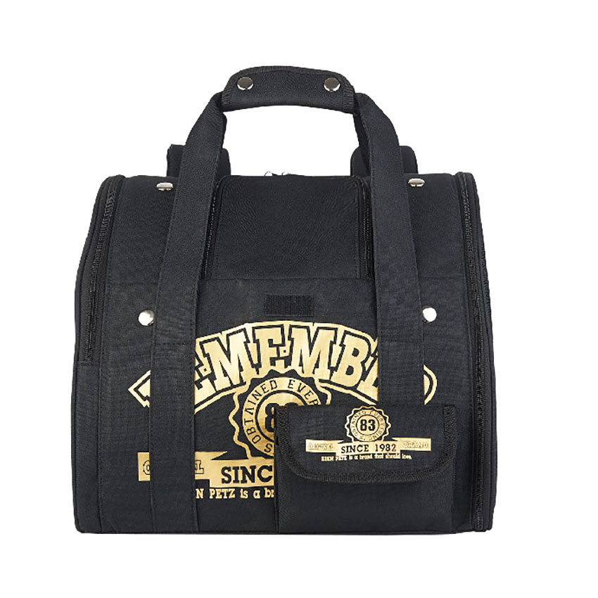 Kot plecak dla psa przewoźnik samochodowy torba podsiodłowa komfort transportu podwójne ramię podróży plecak na zwierzę: czarny złoto