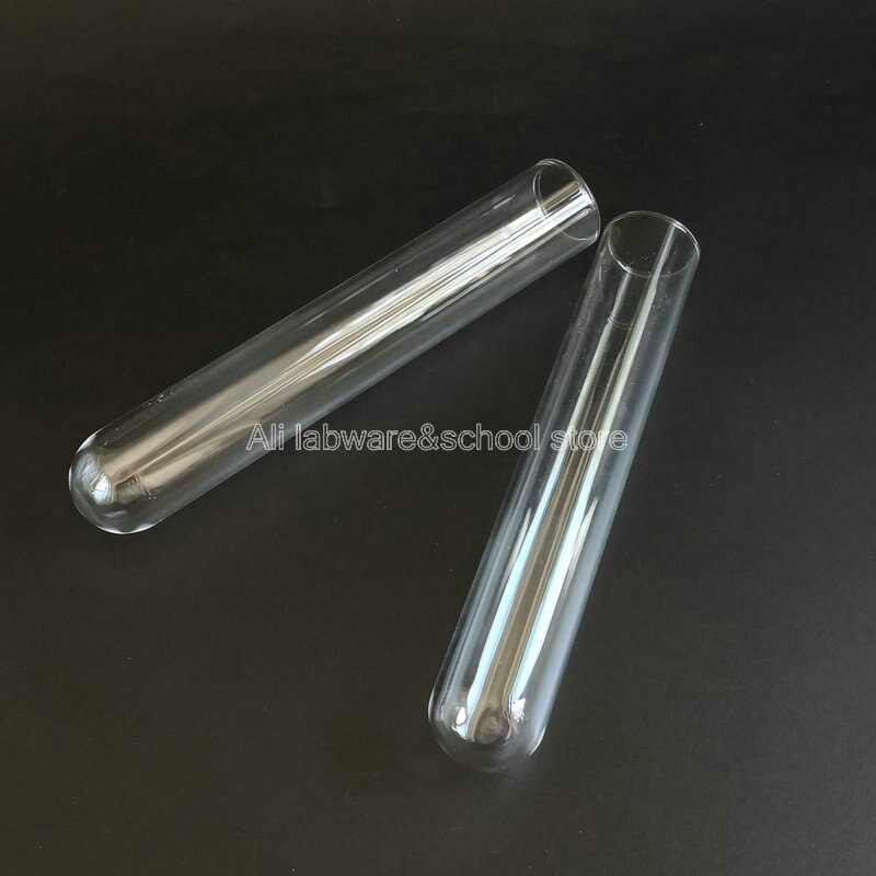 lab 25x150mm glass round-bottom 1.5mm thickenss test tubes for school experiments