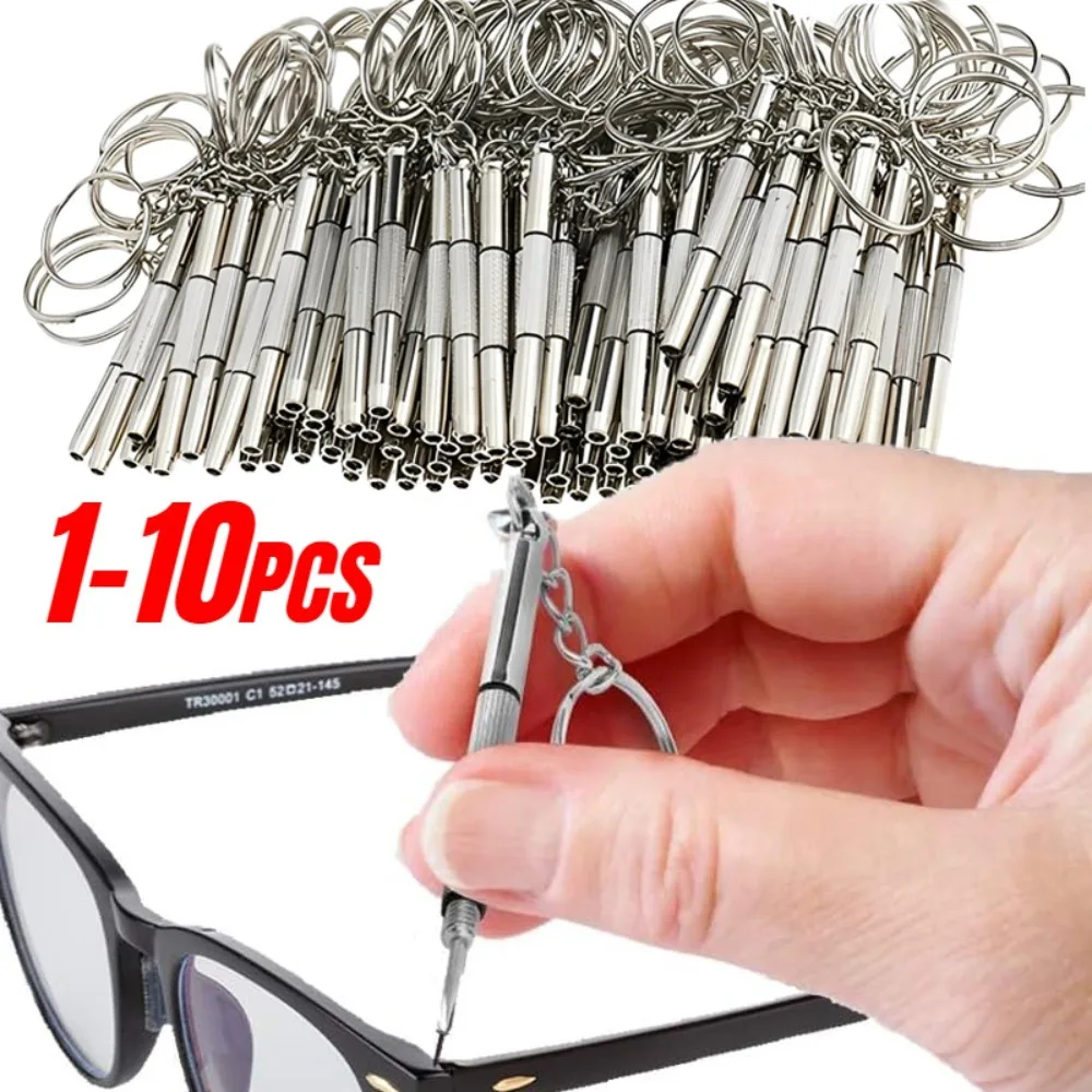 Stahl Brillen Schraubendreher Brillen Schraubendreher Uhr Reparatur Kit mit Schlüsselbund Tragbare Hand Werkzeuge Präzision Schraubendreher Werkzeuge