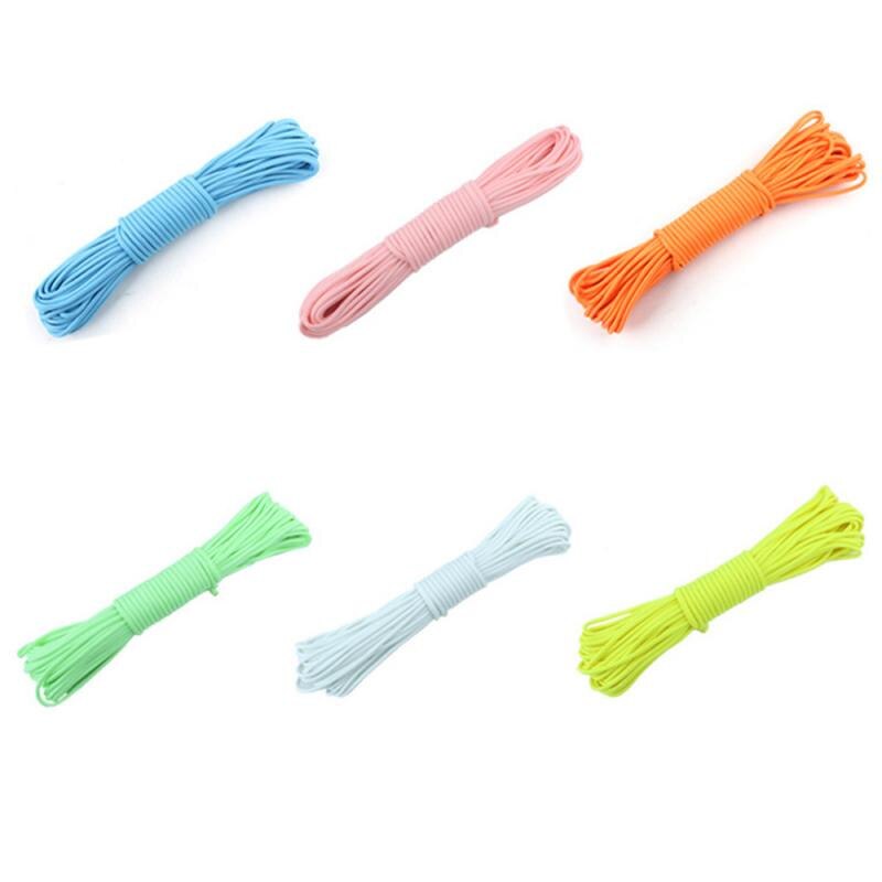 Cuerda luminosa de supervivencia de 20M, cuerda luminosa para campamento, cuerda de paracaídas con cordones de cuerda, equipo de Camping