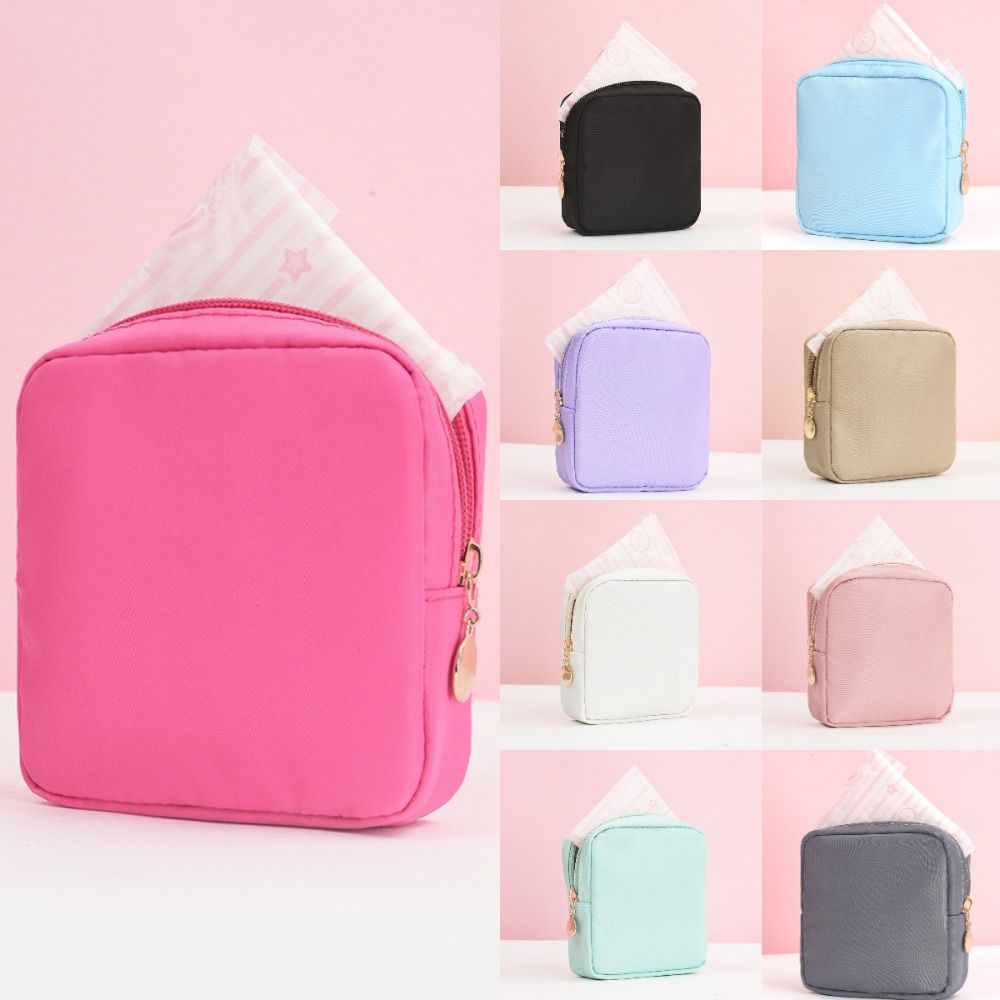 Multicolor Sanitary Pad Bags Home Organization Portable Pad Pouch Napkin Storage Organizer