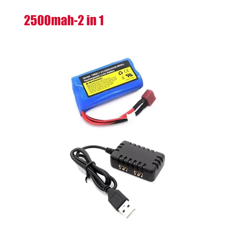 7.4V 2500mAh Li-ion Battery for SCY 16101pro 16102pro 16103pro 16106pro Q130pro SG116pro RC Truck Spare Parts Car Accessories: green