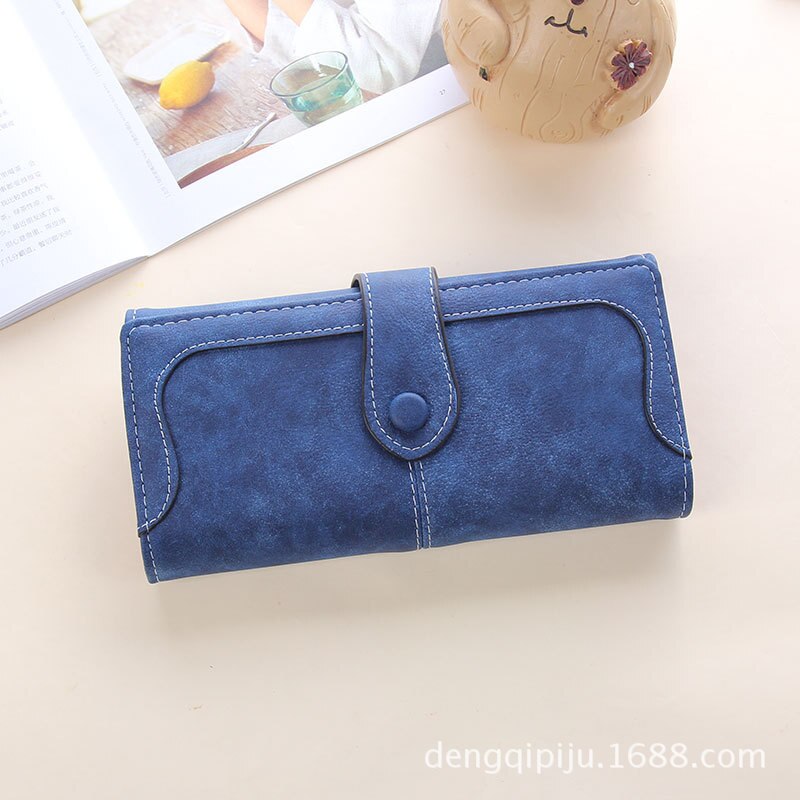 Wallet Women Purse Women Wallets Card Holder Female Long Wallet Women's Coin Purse Card Holder Lady Clutch Purse High Capacity: dark blue