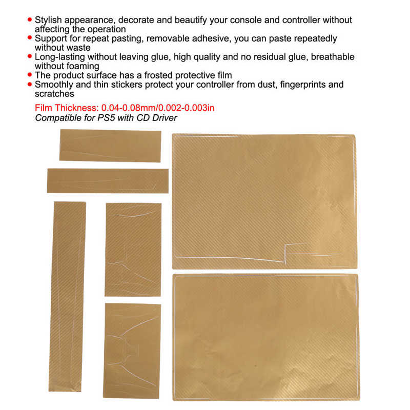Kinect sensor kinect adaptador controlador gamepad adesivo de proteção game console pele decoração capa para ps5 movimento ouro