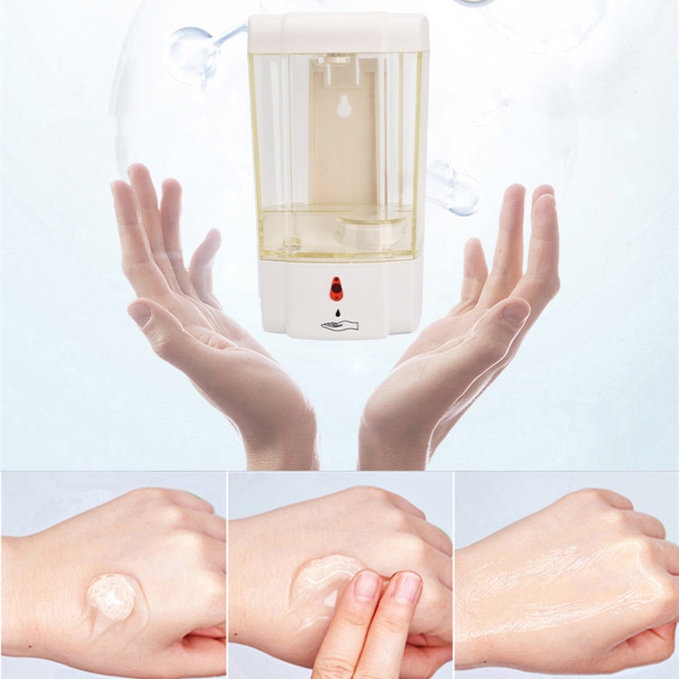 900ML Automatic Sensor Hand Disinfection Machine Touchless USB Recharge Wall Mounted Soap Dispenser Hand Cleaner