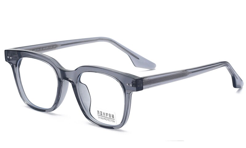 Kachawoo eyeglasses men clear lens tr90 acetate optical glasses frame for women black leopard square eyewear frame: grey with clear