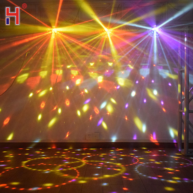 Sound Activated Roterende Disco Ball Dj Party Verlichting 3W 3Led Rgb Led Podium Verlichting Voor Kerst Bruiloft Geluid Party lichten