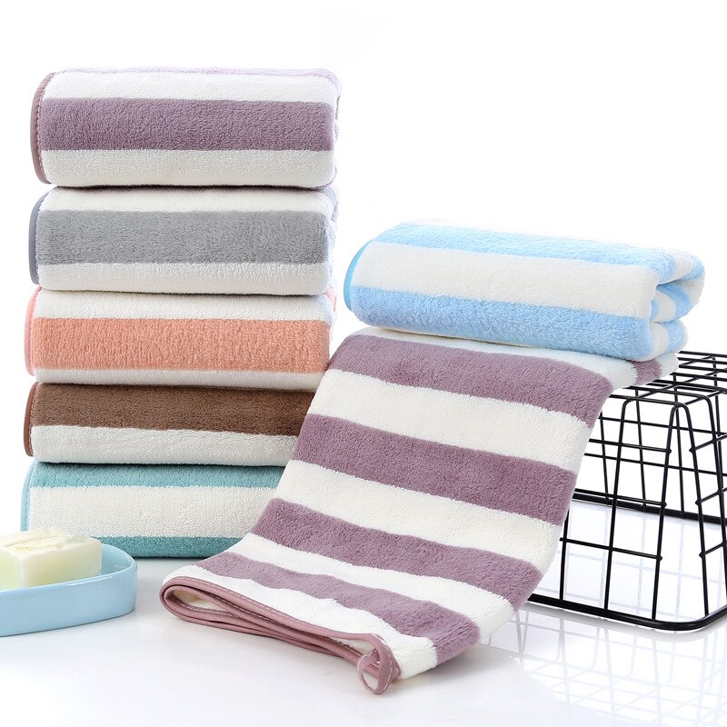 Coral Fleece Cation Face Towel + Bath Towel Set Thick Absorbent Bathroom Towels For Swimming Travel Sports Towel Set