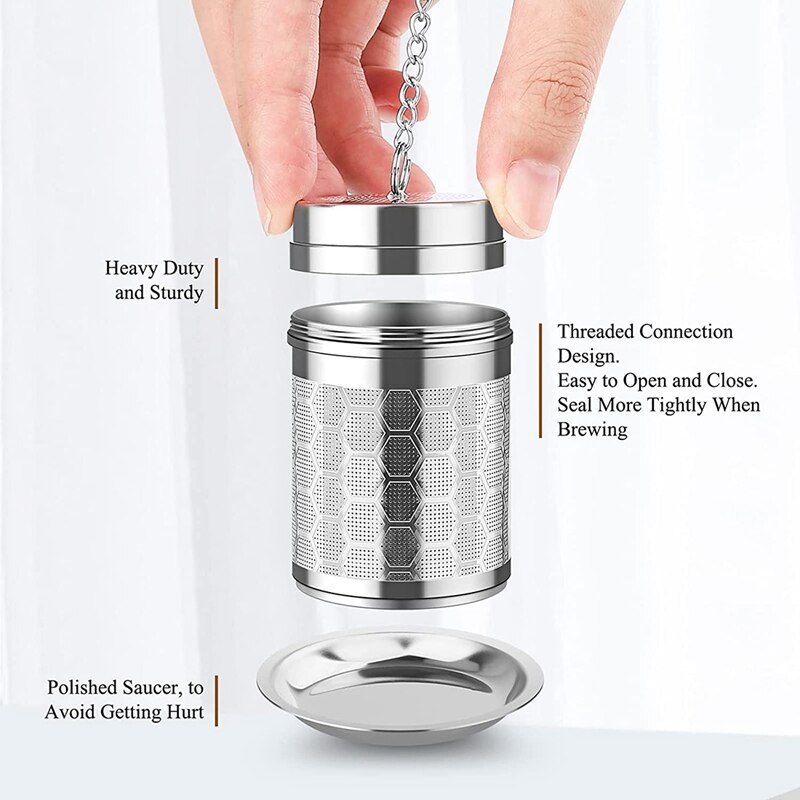 Tea Infusers For Loose Tea, Stainless Steel Tea Strainer, Extra Fine Mesh Tea Diffuser For Brewing Tea, Spices