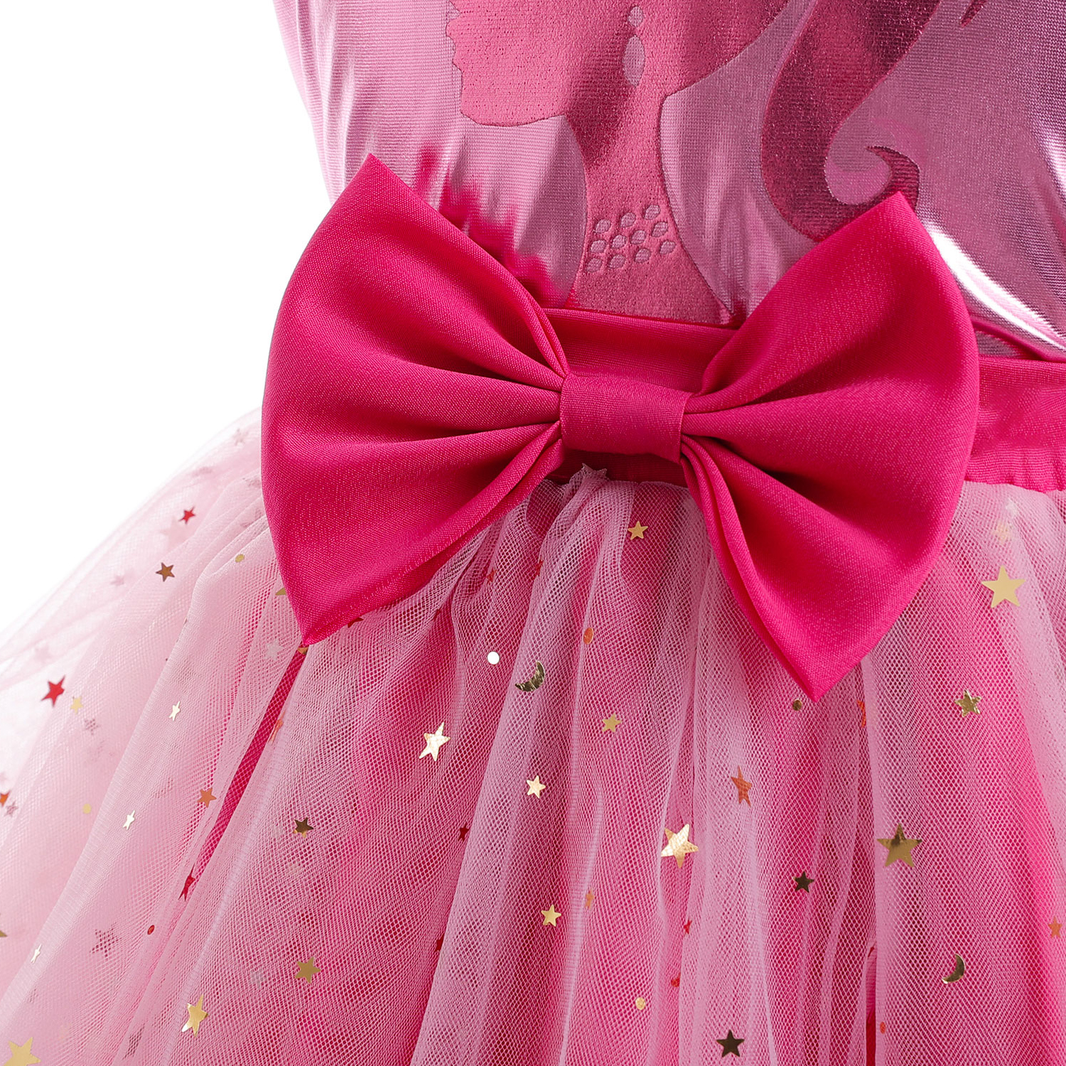 Christmas Baby Girls Cosplay Costume Princess Printed Tutu Dresses Toddler Kids Flying Sleeve Sequin Bow Vestidos 3 to 9 Years
