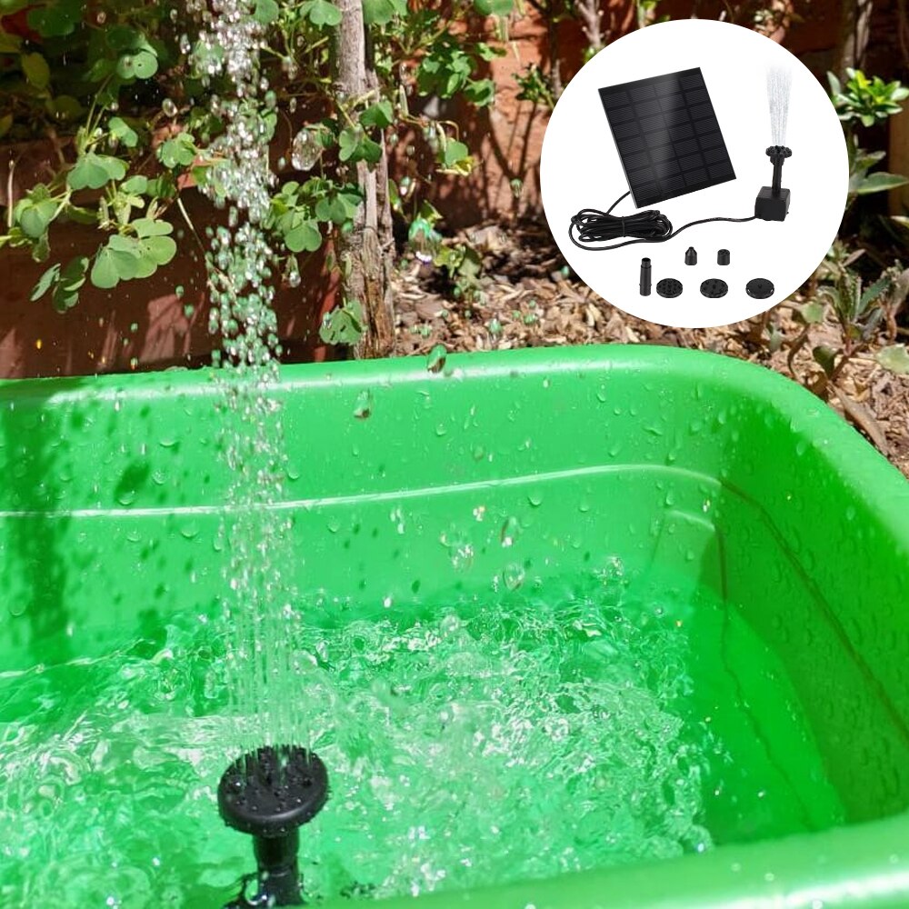 1.2W Water Sprinkler Sprayer With 7 Spray Heads Outdoor Garden Pond Water Fountain Pool Solar Panel Powered Solar Water Pump
