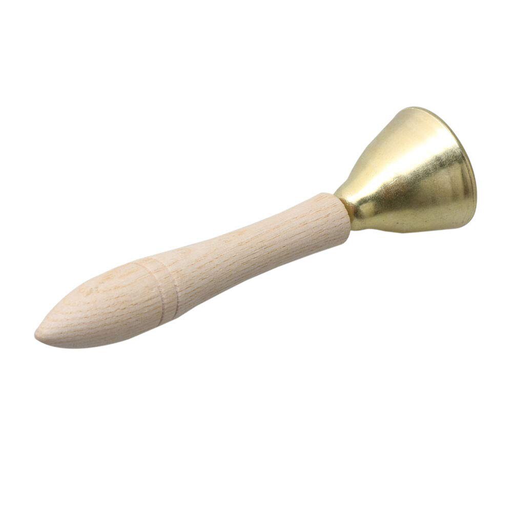 Juguete para niños, campanilla de mano con mango de madera para el hogar, de desarrollo portátil, juguete metálico no tóxico para niños, , boda Musical 2 piezas