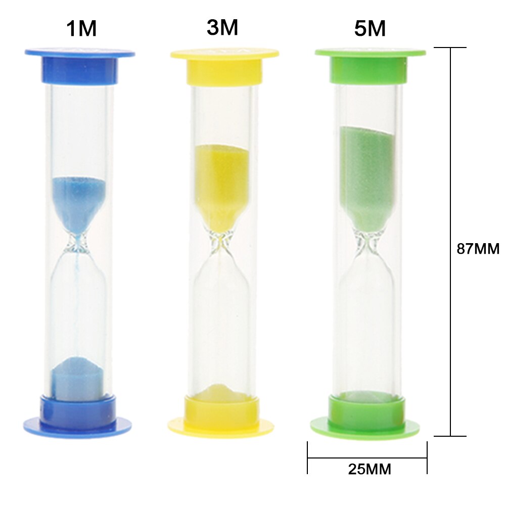 3pcs Multi-function Mini Sand Timer Hourglass 1/3/5 Minutes Clocks Sandglasses Sand Clock Sand Timer Home Decor: B