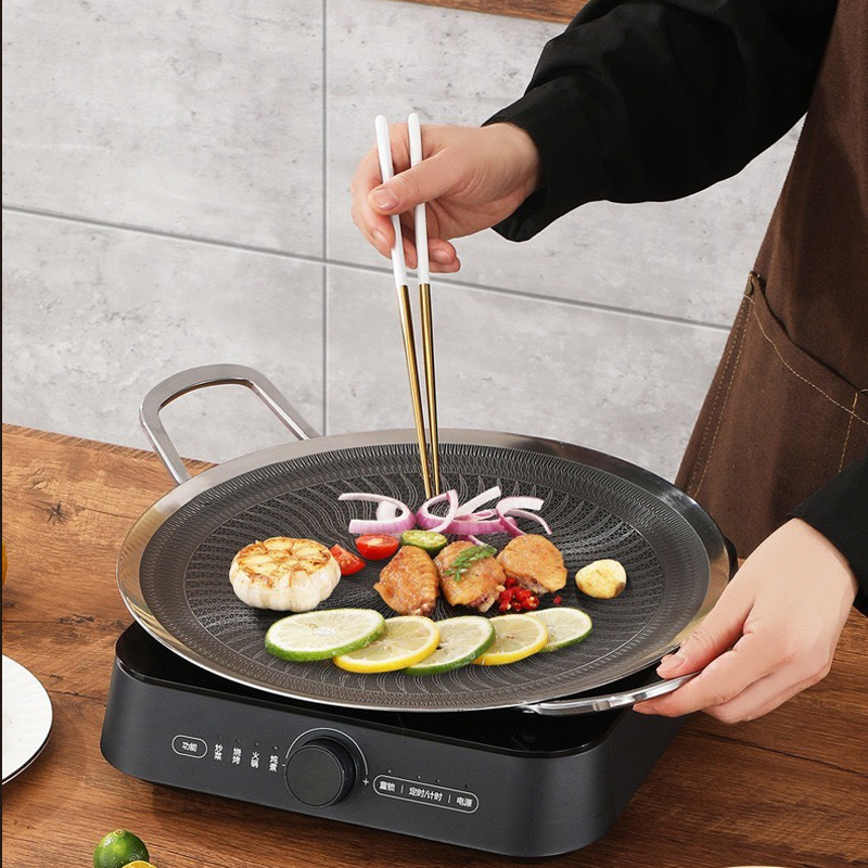 Grill platte 316 Edelstahl Outdoor Grill Topf Haushalt koreanische Eisenplatte Kochen Induktion sherd Bratpfanne