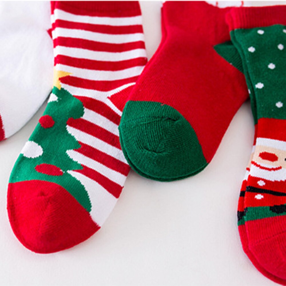 5 paren/set Baby Katoenen Sokken Jongens Meisjes Kerst Sokken Match Kerst Kostuum Voor Kid Kinderen Christmas Party Nieuwjaar Party