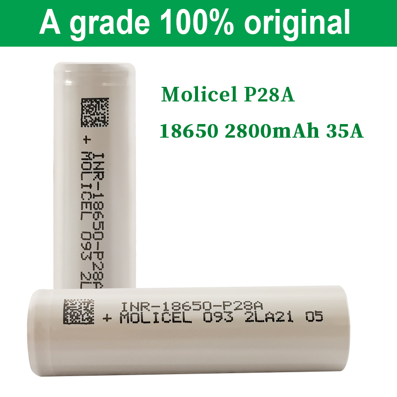 Original Molicel P28A INR18650 2800mAh 25A battery 3.6V Rechargeable lithium batteries li-ion Cell Big Power Capacity VS VCT5